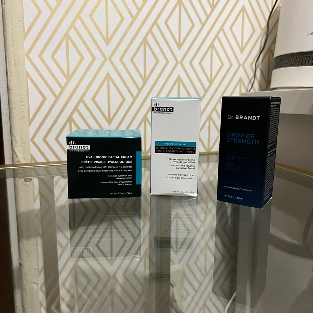 Dr. Brandt Skincare Trio - Blue and White Packaging